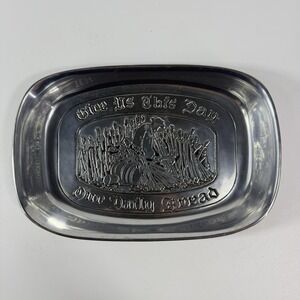 Vintage Wilton Mount Joy, Pa. Pewter "Give Us This Day Our Daily Bread" Plate